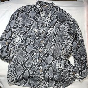 Snake skin print blouse